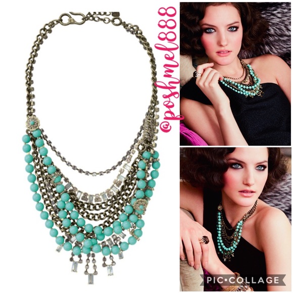 Stella & Dot | Turquoise Crystal & Black Cupchain Marches NEW StatementN… - Picture 7 of 11